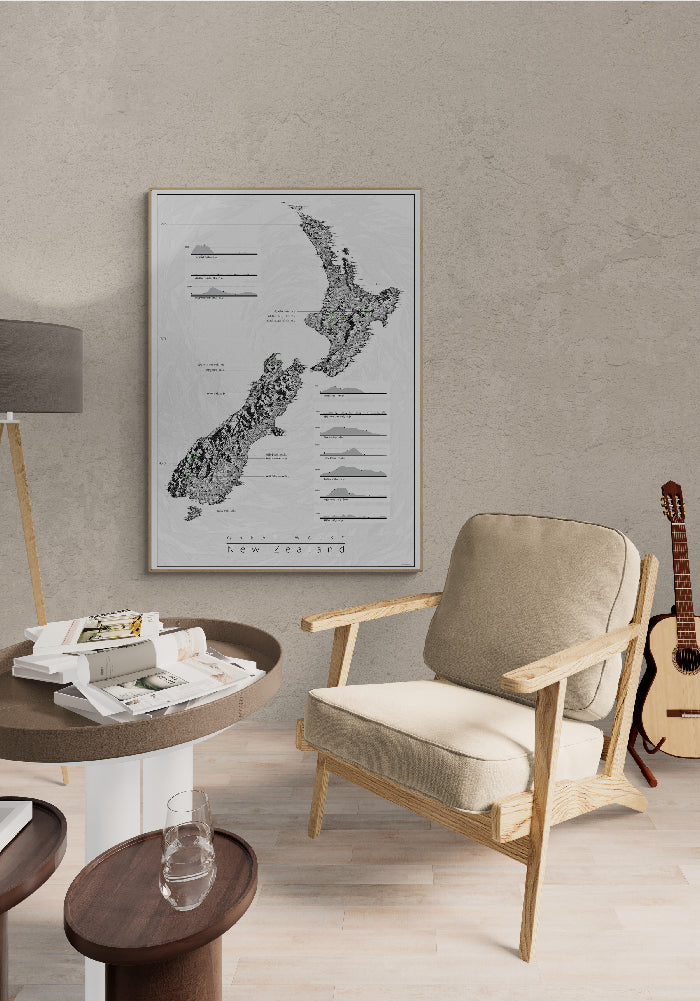 Great New Zealand Walks map artwork