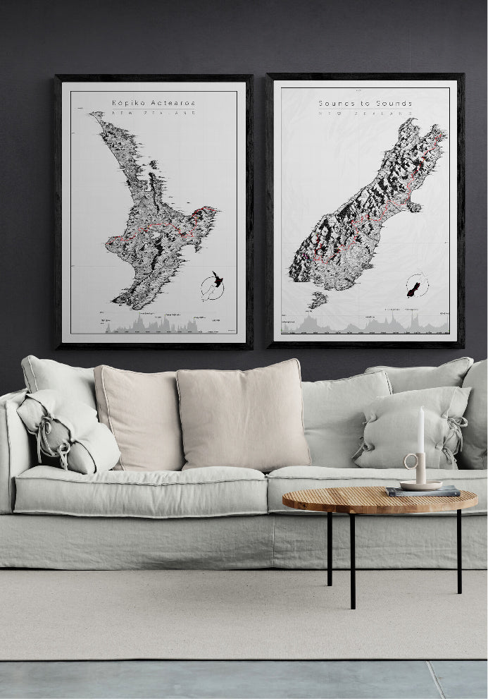 New Zealand map artwork makes for wonderful artwork for your home