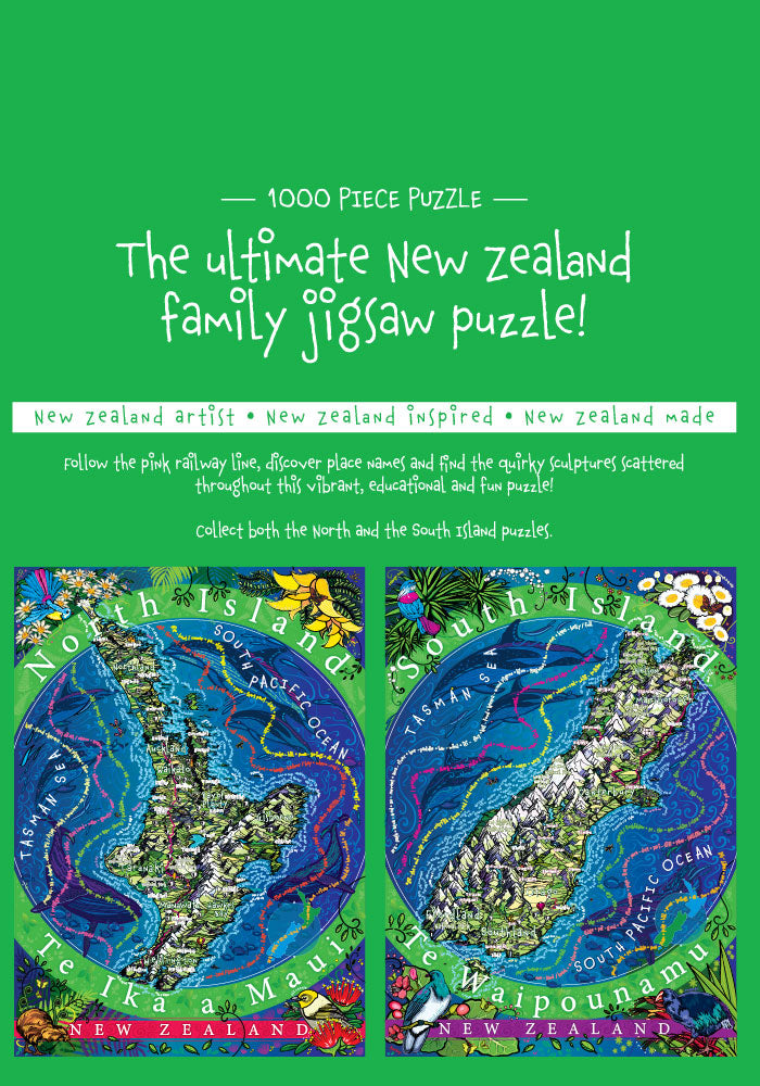 The ultimate New Zealand family jigsaw puzzle map