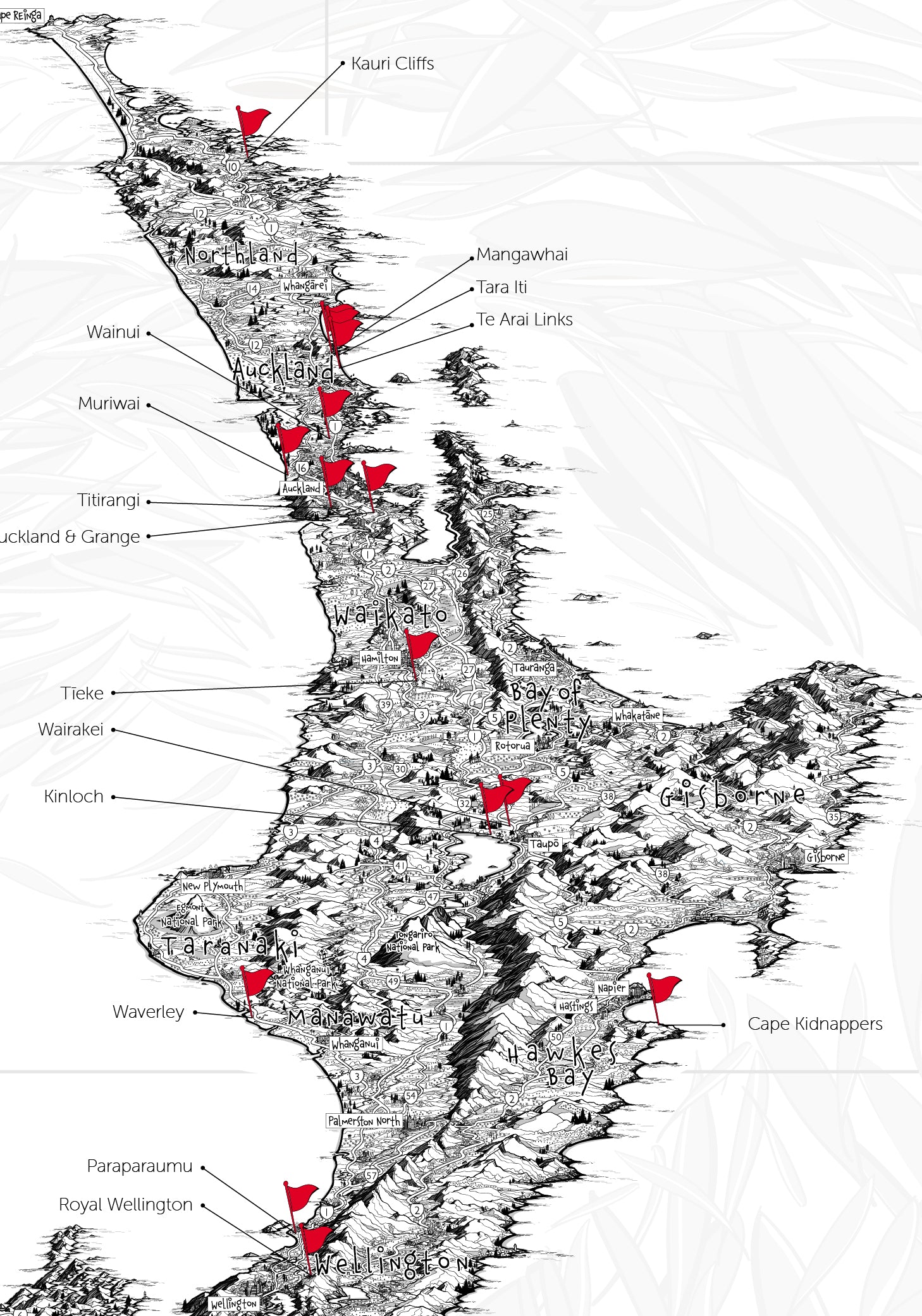 North Island New Zealand has the best golf courses