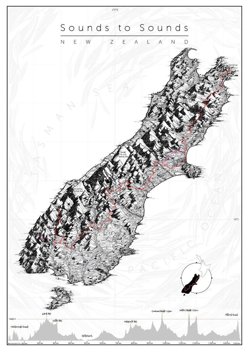 Sounds to Sounds New Zealand Map Art – Denise Map Art